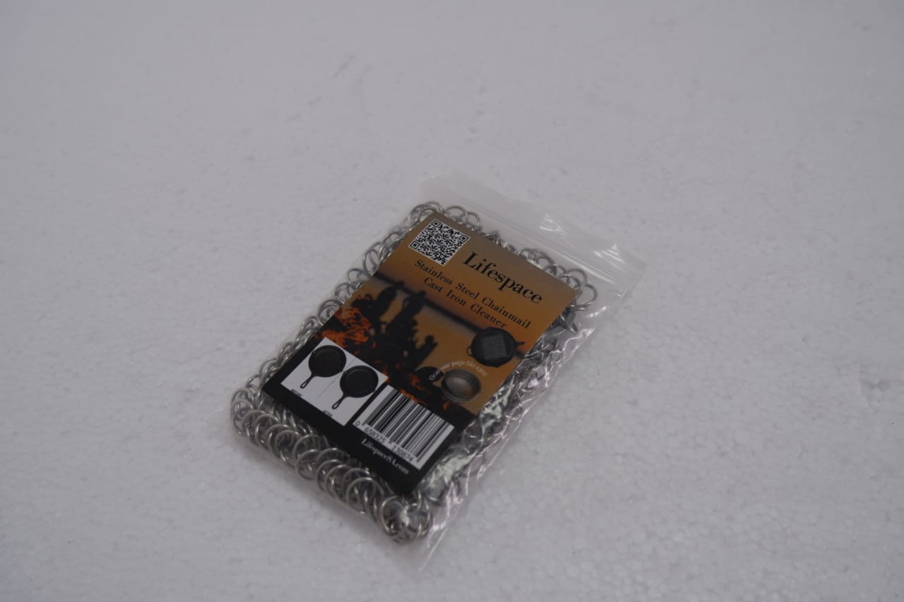 Lifespace Stainless Steel Cast Iron (Potjie) Chainmail Scrubber - Lifespace