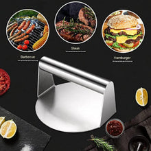 Load image into Gallery viewer, Lifespace Stainless Steel Smash Burger Braai Press - Lifespace