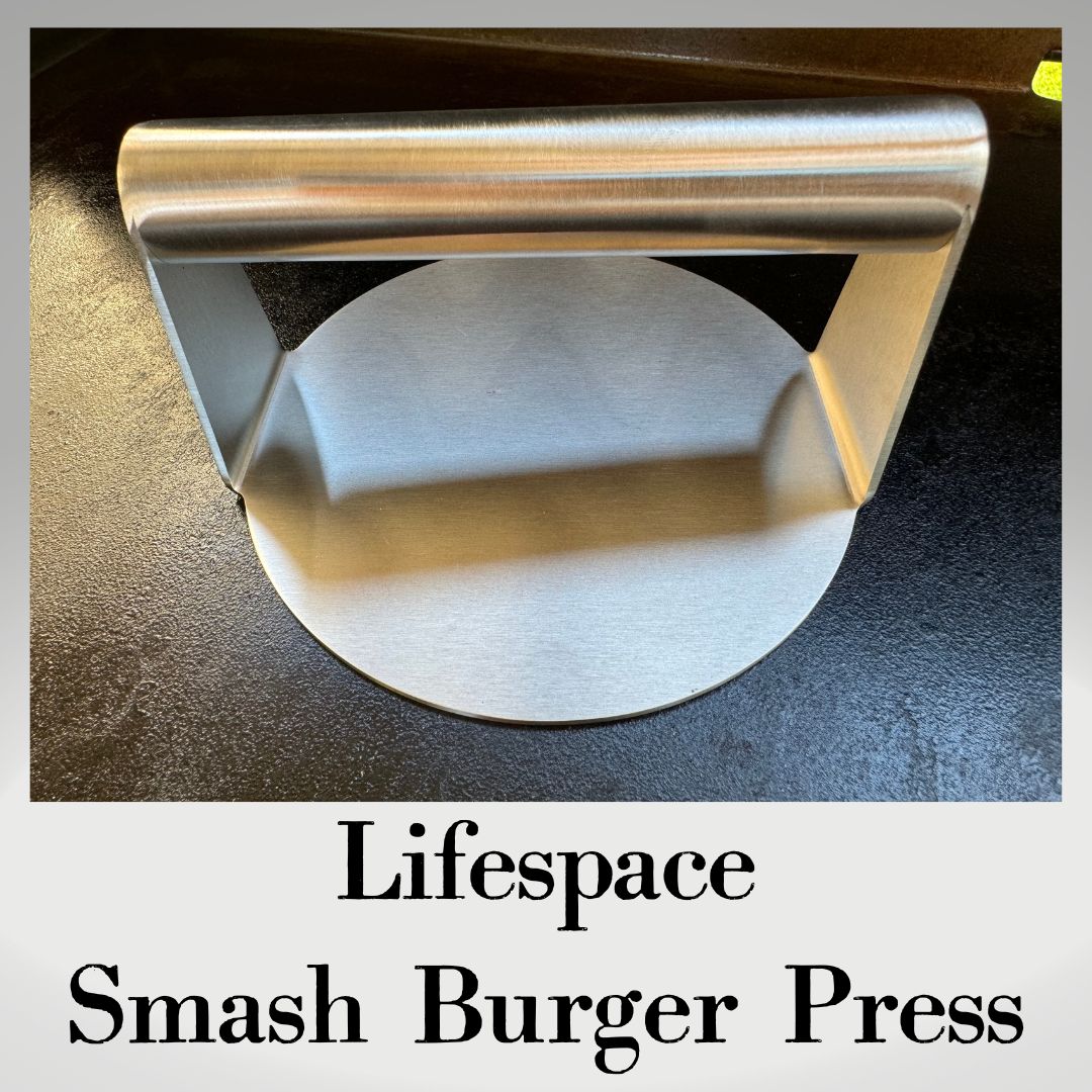 Lifespace Stainless Steel Smash Burger Braai Press - Lifespace