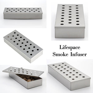 Lifespace Stainless Steel Wood Chip Smoker Box - Lifespace