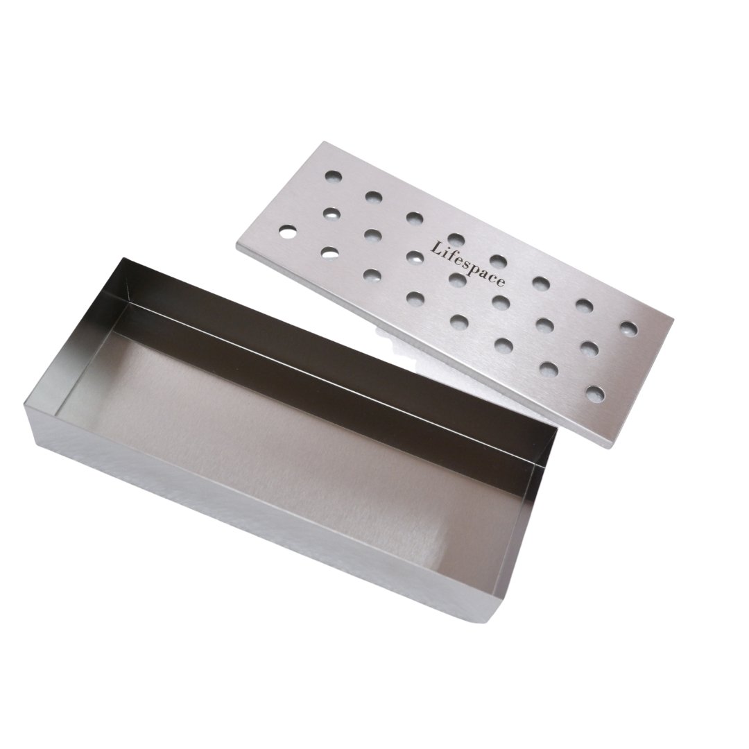 Lifespace Stainless Steel Wood Chip Smoker Box - Lifespace