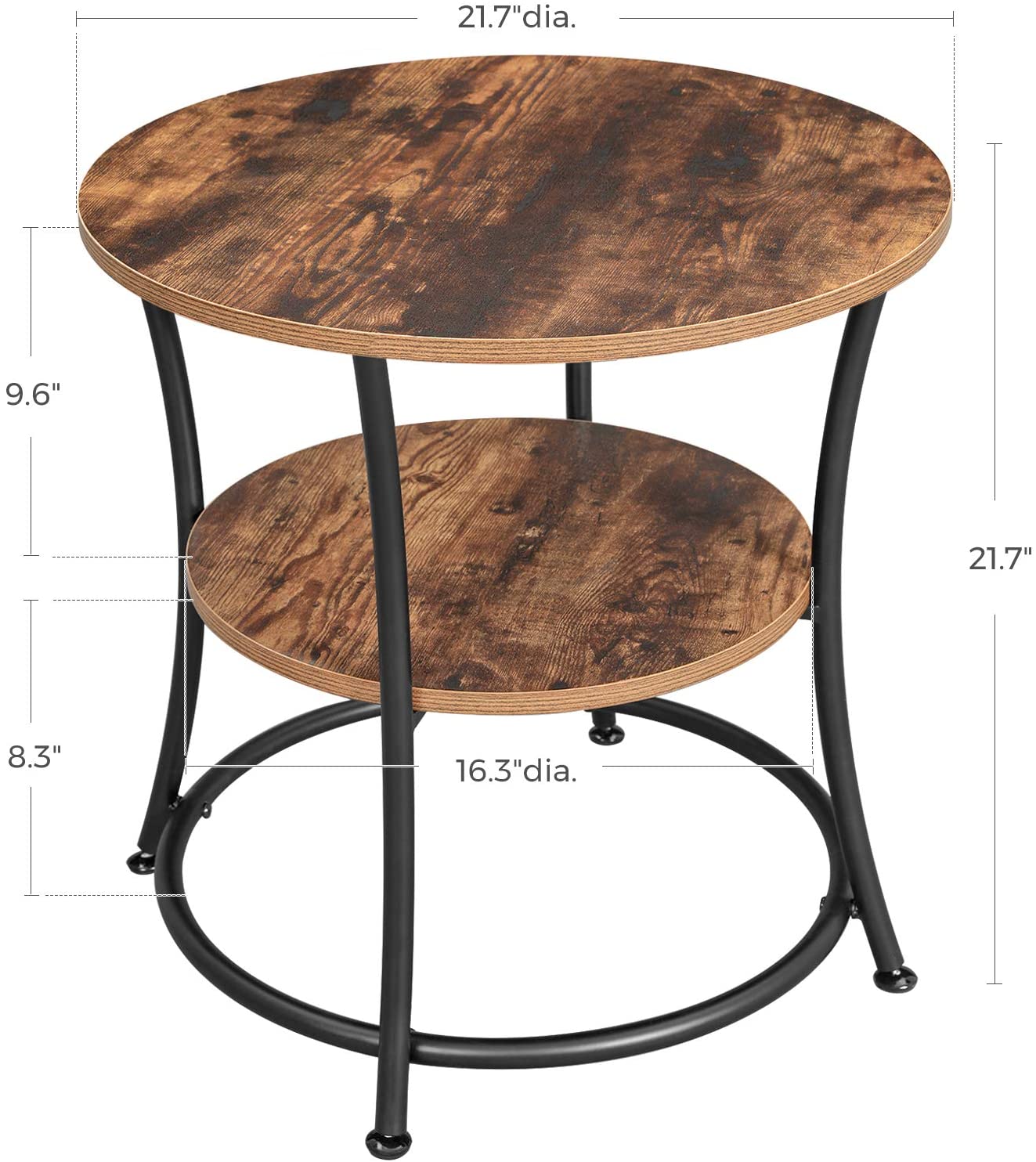 Lifespace Unique Living Room Round Coffee Side Table - Lifespace
