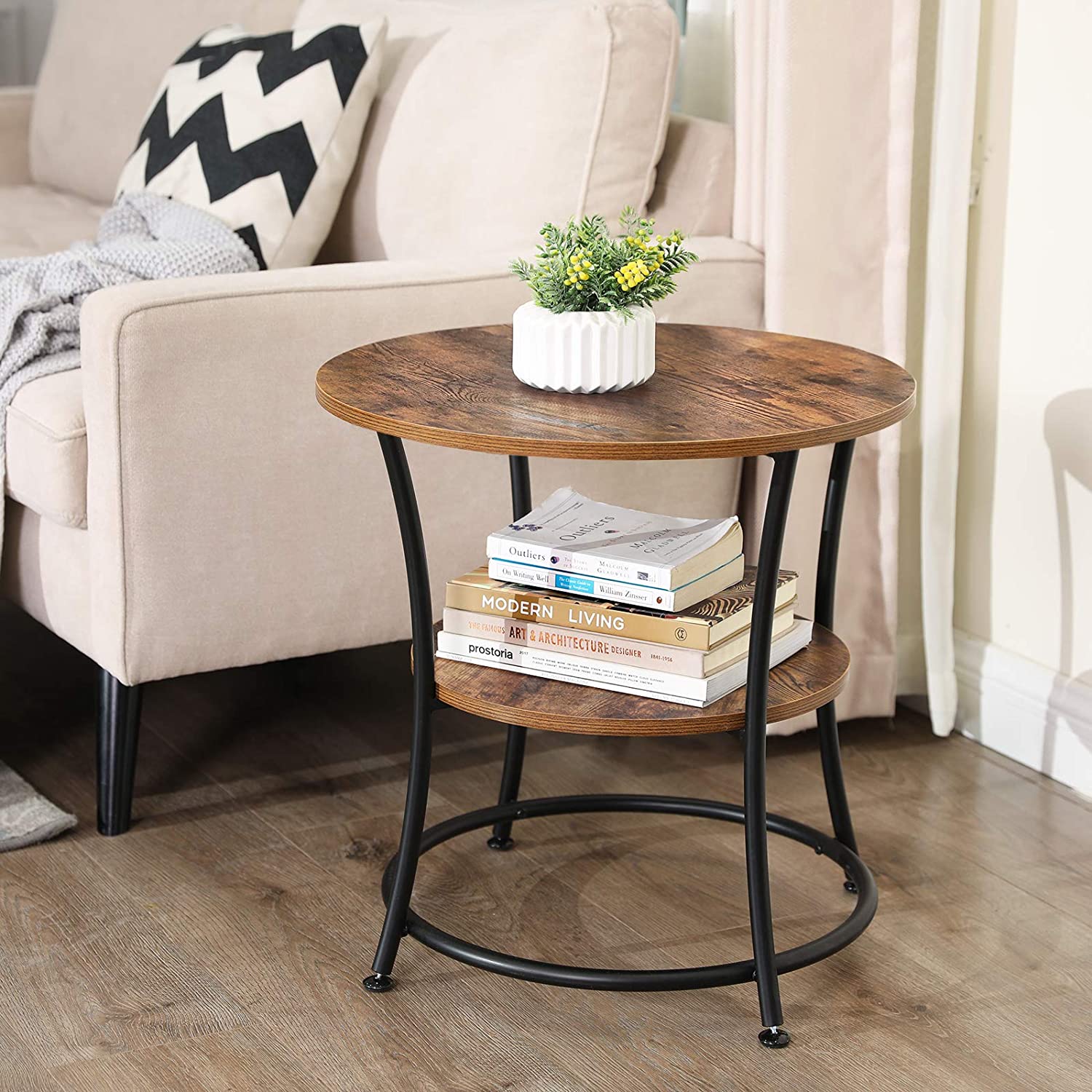 Lifespace Unique Living Room Round Coffee Side Table - Lifespace
