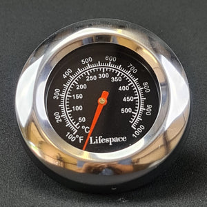 Lifespace Universal Replacement Braai Thermometer - Black Face - Lifespace