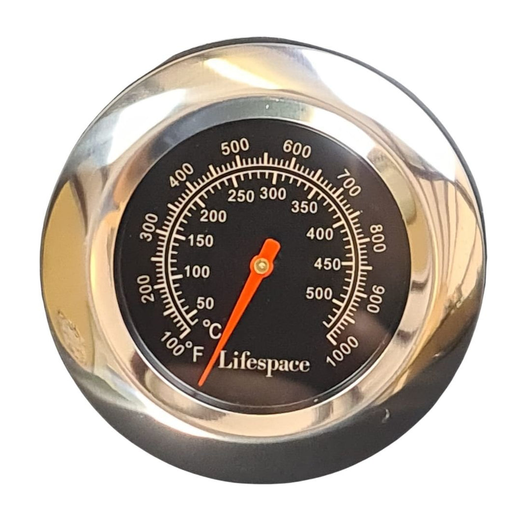 Lifespace Universal Replacement Braai Thermometer - Black Face - Lifespace