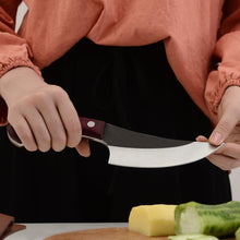 Load image into Gallery viewer, Lifespace Viking Style Chef Knife with Wood Handle &amp; Sheath - Lifespace