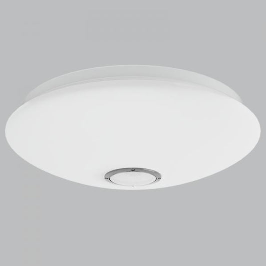 Metal Ceiling Fitting with Opal Polycarbonate Cover and Bluetooth Speaker CF083 WH - Lifespace
