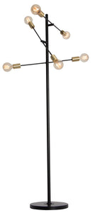 Metal Floor Standing Lamp On/Off Foot Switch -60 X 40W/11 W ES (Not Incl) Height 1600mm Base 300mm - Lifespace