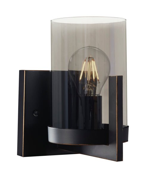 Metal Wall Bracket with Smoke Colour Glass - Lifespace