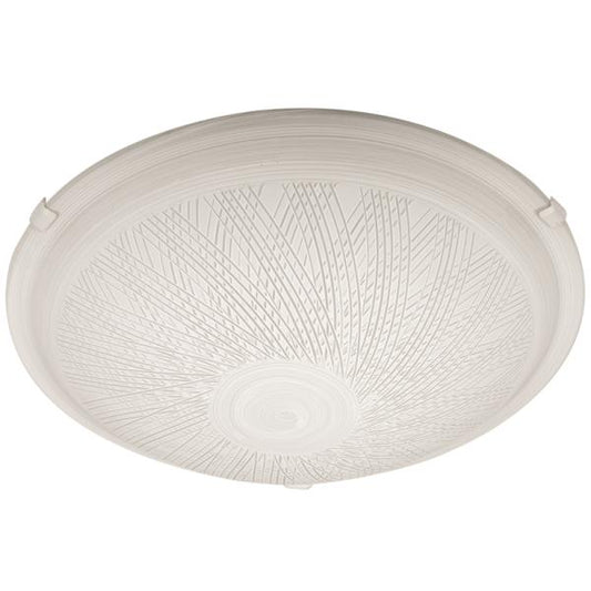 Patterned White Glass with White Clips CF293 LARGE - Lifespace