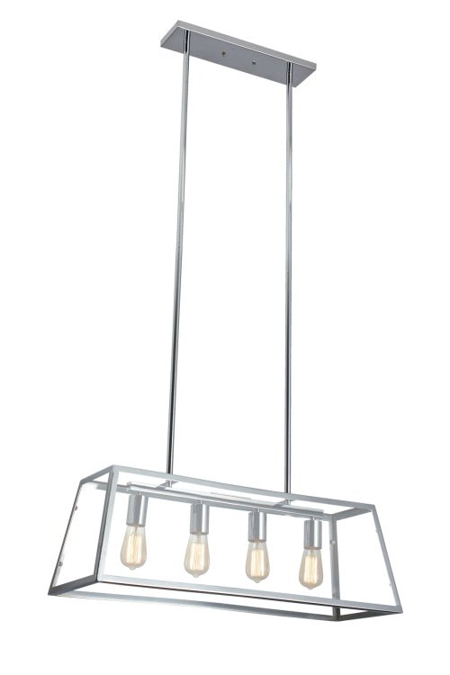 Pendant Polished Chrome and Clear Glass Pendant - Lifespace
