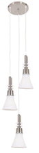 Load image into Gallery viewer, Pendant Satin Chrome with White Glass -3 Light - Lifespace