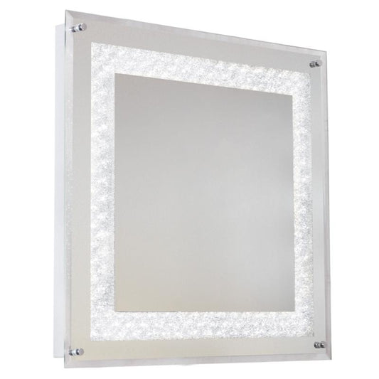 Polished Chrome and Crystal Mirror with On / Off Switch - Lifespace