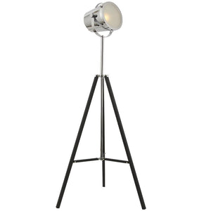 Polished Chrome Floor Lamp with Frosted Glass - Lifespace
