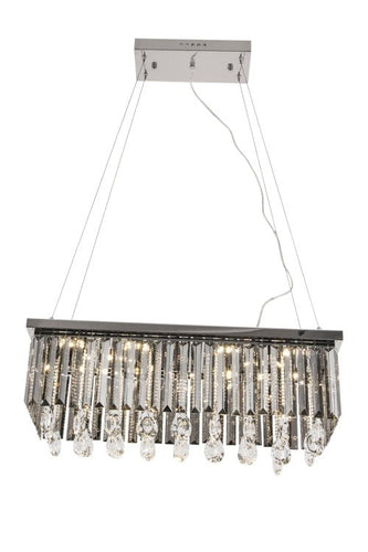 Polished Chrome LED Chandelier with K9 Crystals -10 x 3W White LED (Included) 1x Electronic Driver - Lifespace