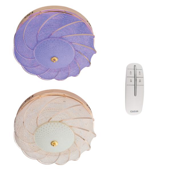 Polished Gold Metal with Textured Glass and Plastic Colour Changing Red, Blue, Pink, Purple CF163 RGB - Lifespace