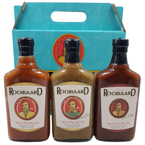 Rooibaard Gift Combo - Original Chilli Sauce, GroenTrui Chillie Sauce & Basting Sauce - Lifespace
