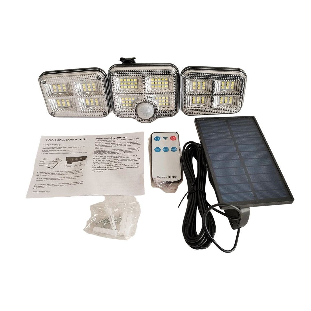 Sensor Solar Solar Sensor Light with three heads - Lifespace