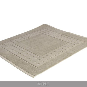 Terry Lustre 1000 Range 1070gsm Bath Mats - White and Stone - Lifespace