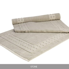 Load image into Gallery viewer, Terry Lustre 1000 Range 1070gsm Bath Mats - White and Stone - Lifespace