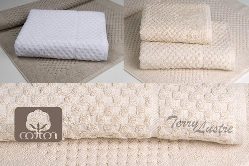 Terry Lustre Waffle Weave Bath Mat - Made in South Africa 1070gsm - Lifespace