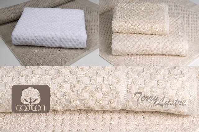 Terry Lustre Waffle Weave Towels - Made in South Africa 525gsm - Lifespace